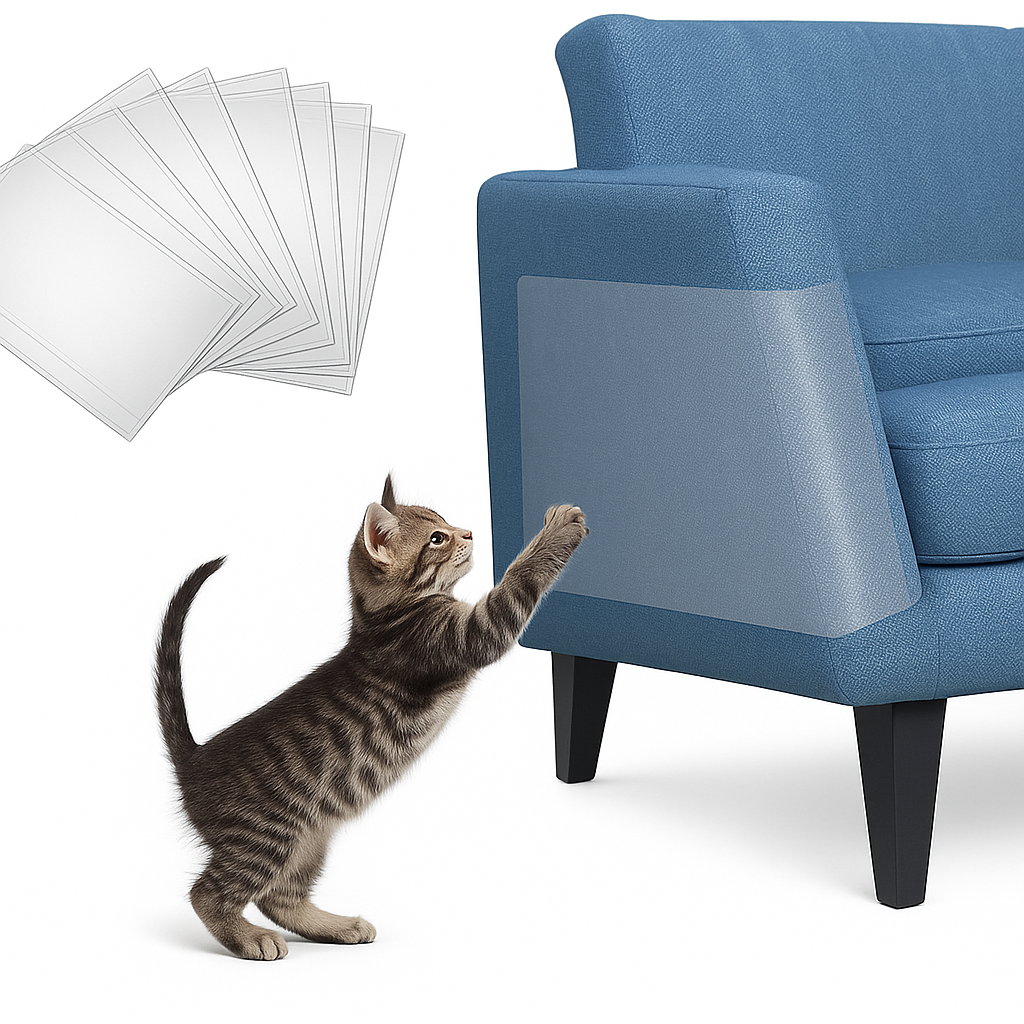2Pcs Cat Scratch Sofa Protection Pads Self-Adhesive Pet Furniture Protectors Cover Anti-Cat Scratch Couch Guard Pads Stickers